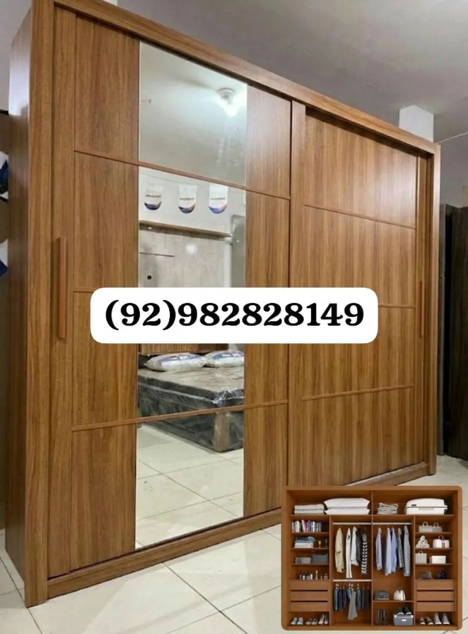 Guarda roupa de casal de luxo com entrega gratis