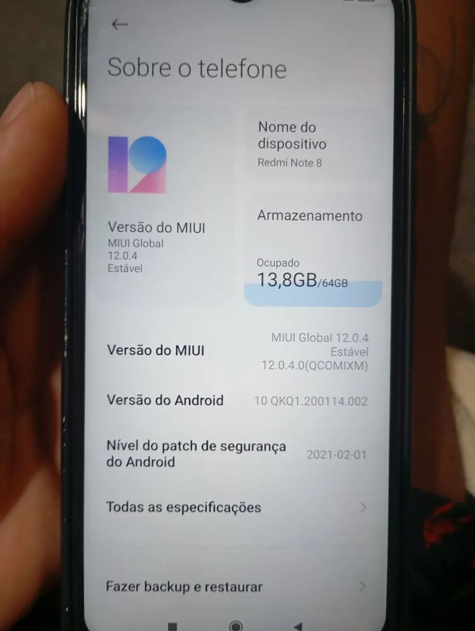 Vendo célula redimi note 8