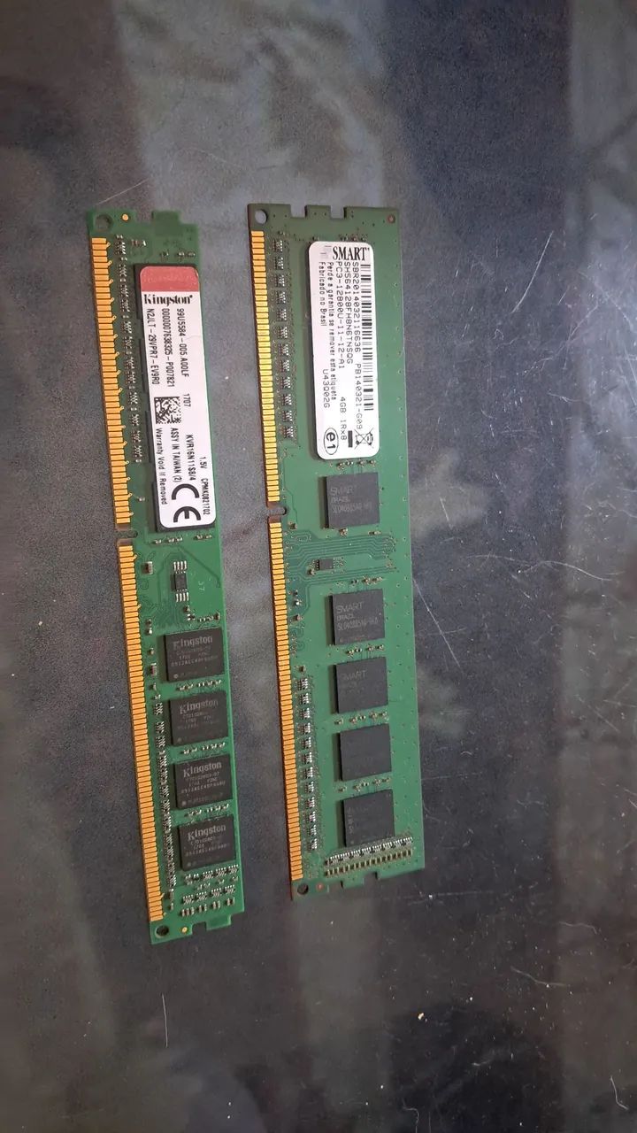 Duas Memória RAM ddr3 4gb