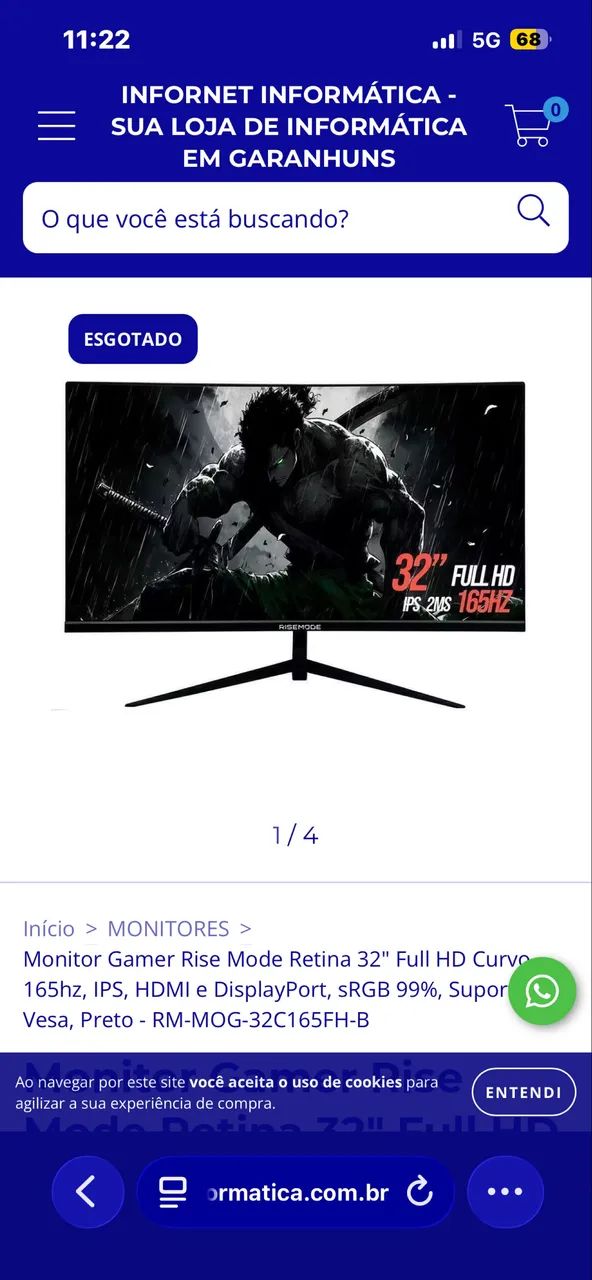 MONITOR GAMER RISE MODE ELITE 32" - Foto 4