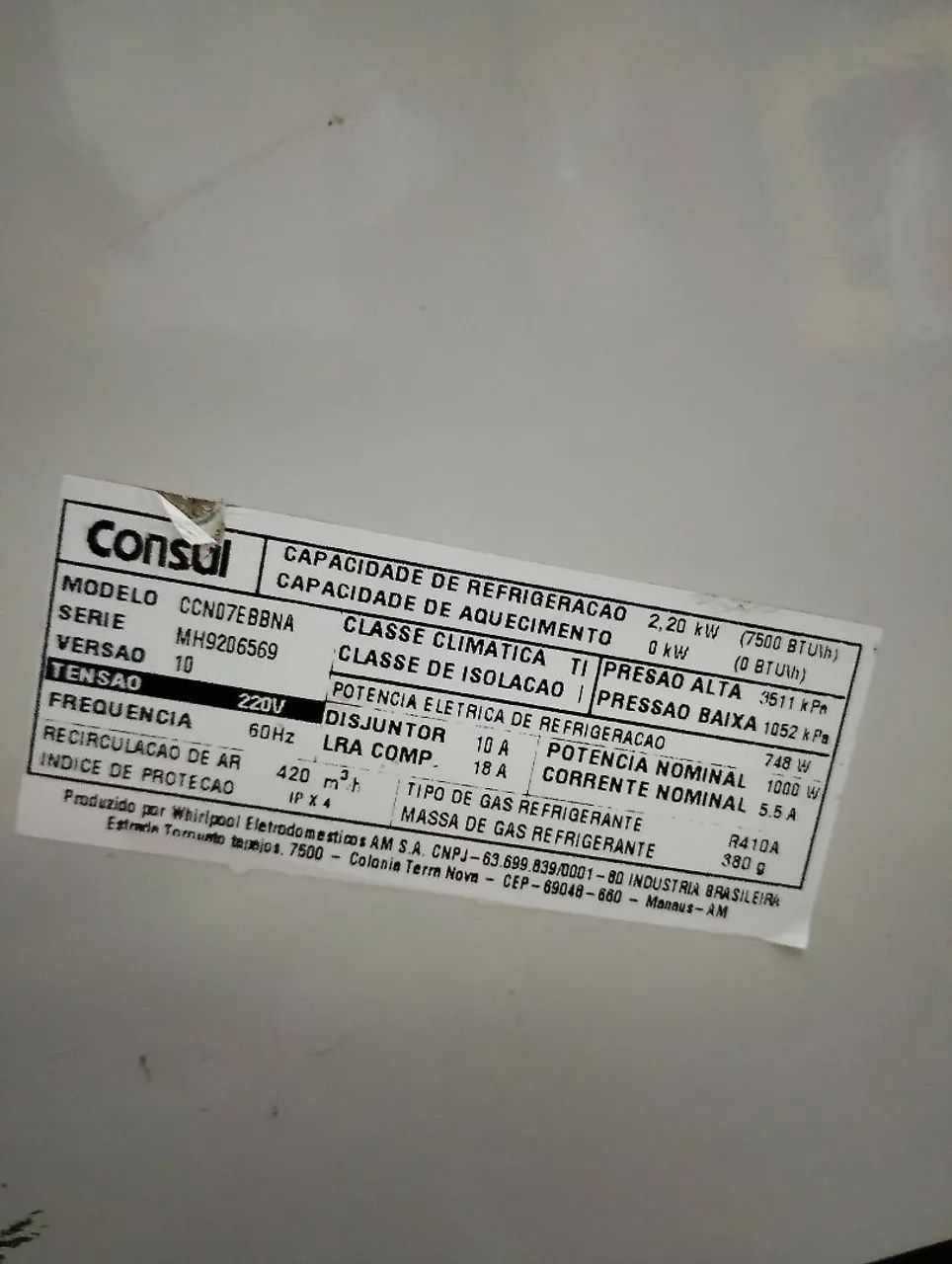 Ar condicionado de janela Consul 7500 BTU  - Foto 5