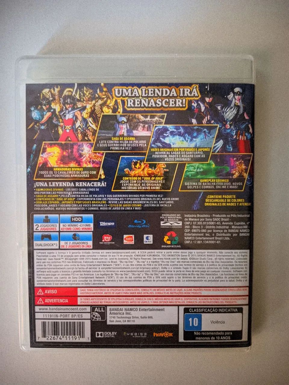 Coleção Cavaleiros do Zodíaco PS3 Original 3 Jogos - Jogos de