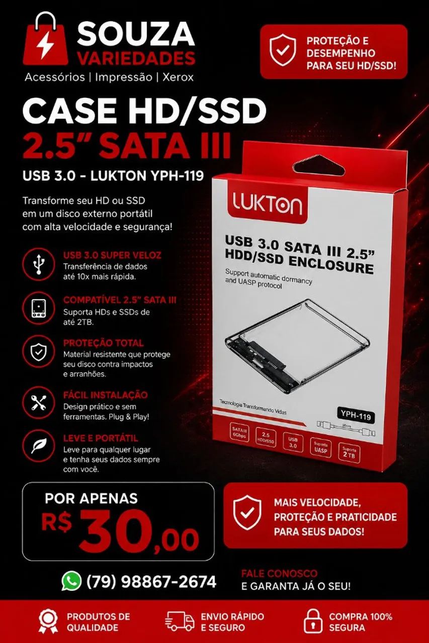 Case para HD/SSD 3.0