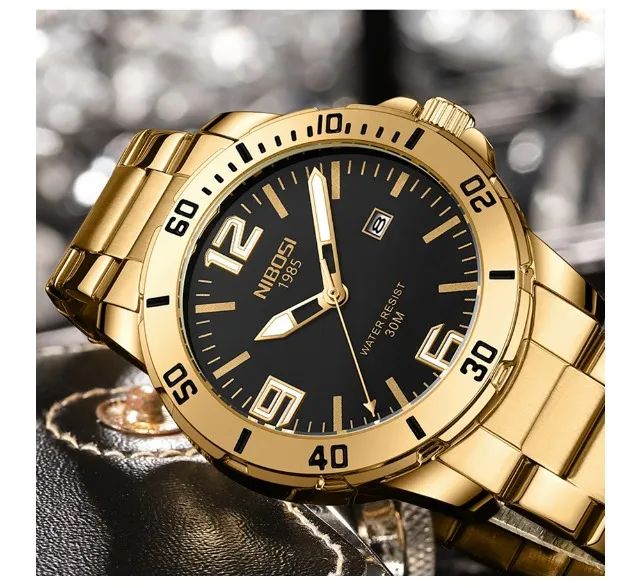 Relógio Nibosi Gold - Design Moderno e Durabilidade - Foto 4