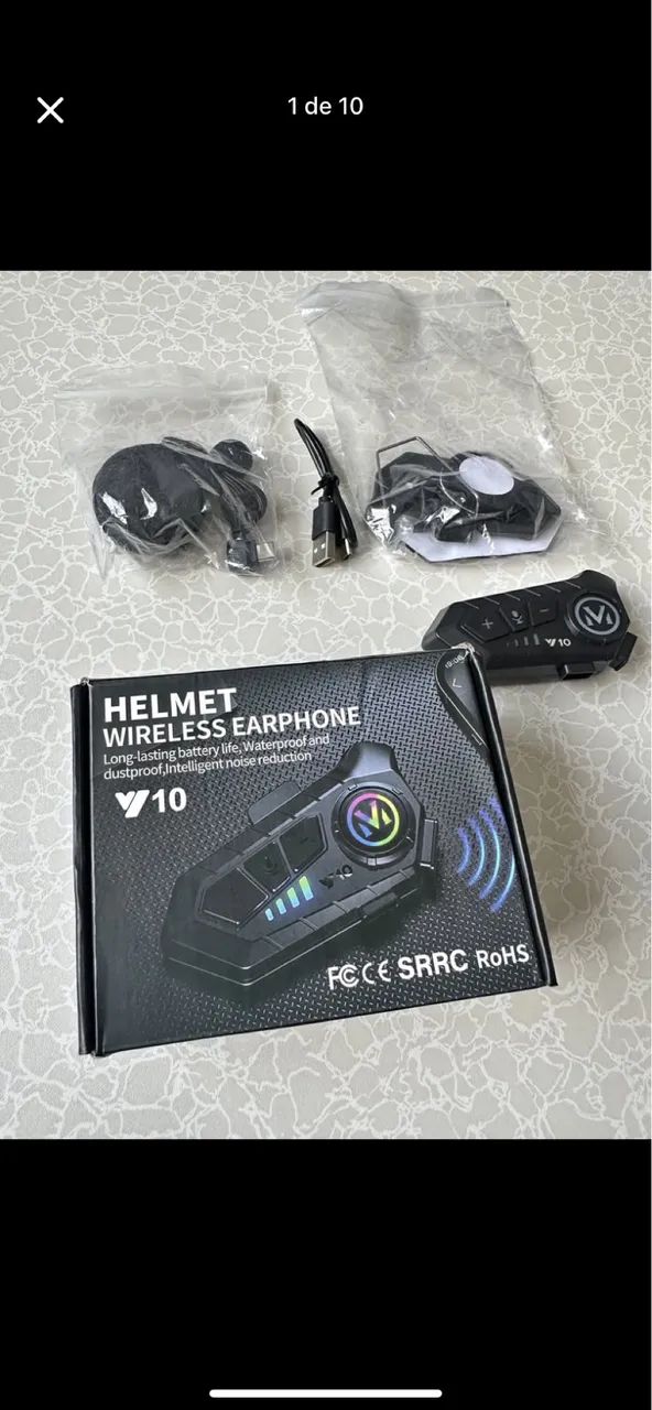 Fone Bluetooth de capacete