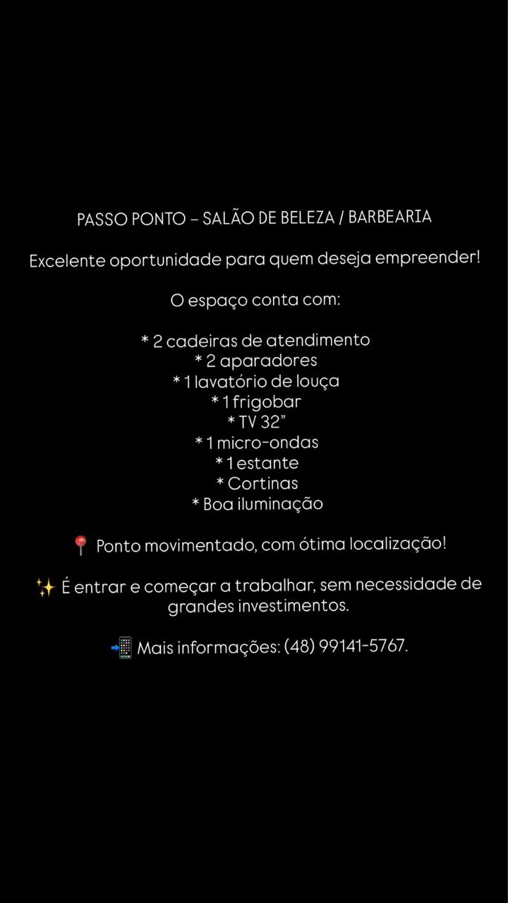 Salão de beleza/ barbearia