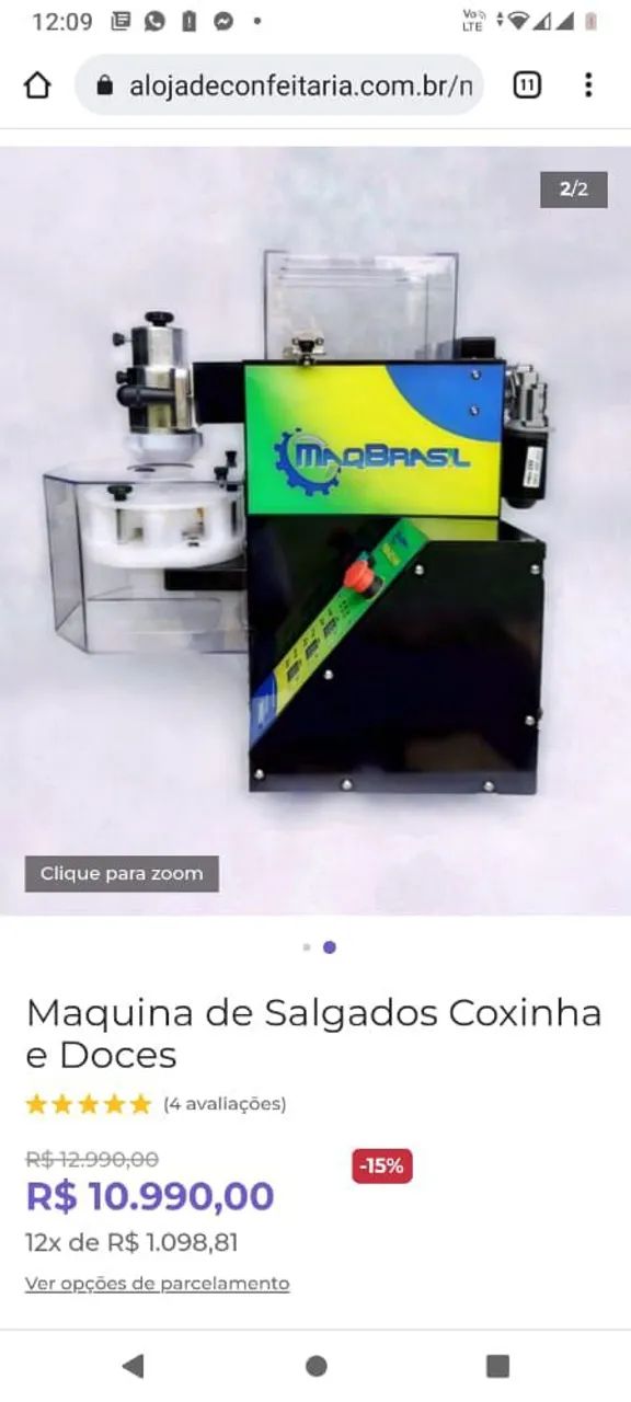 Máquina de salgados 