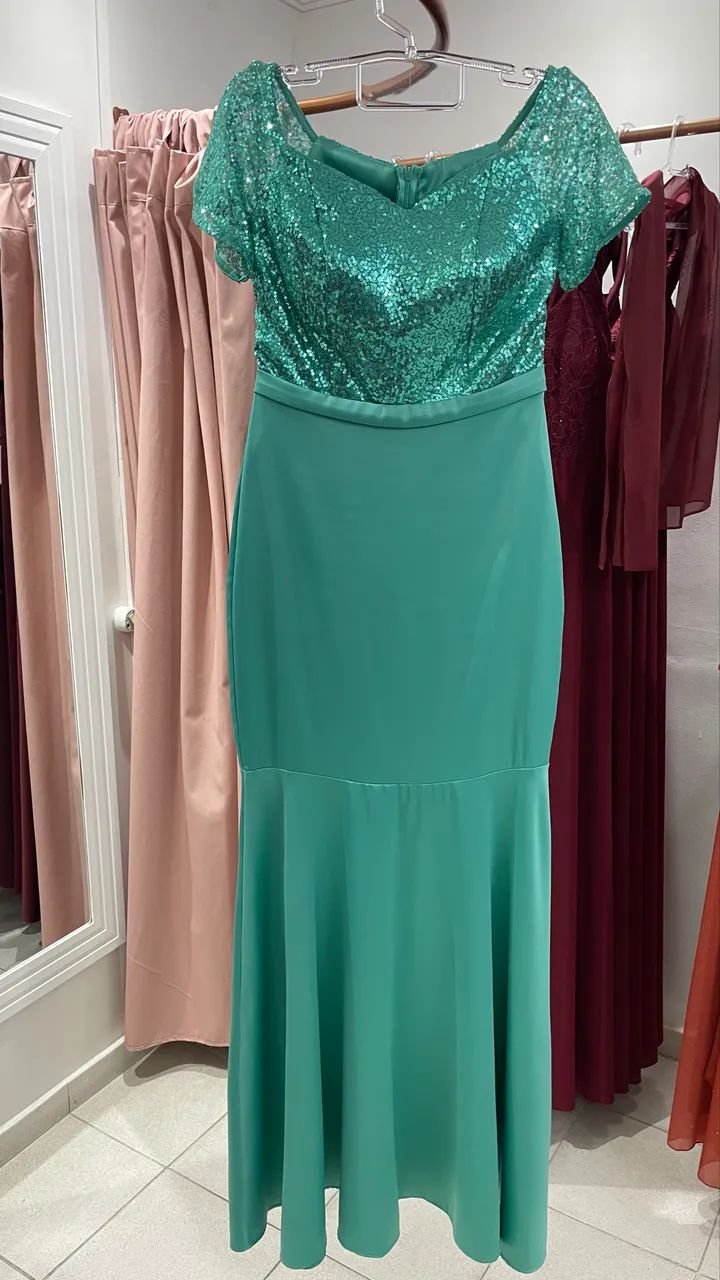 Vestido verde água - Foto 3