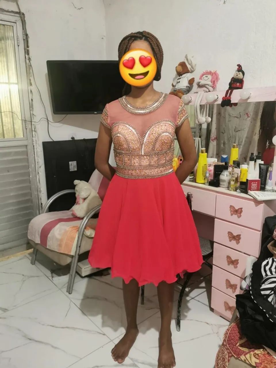 Vestido de festa 15 anos troco por violão ou cajon.