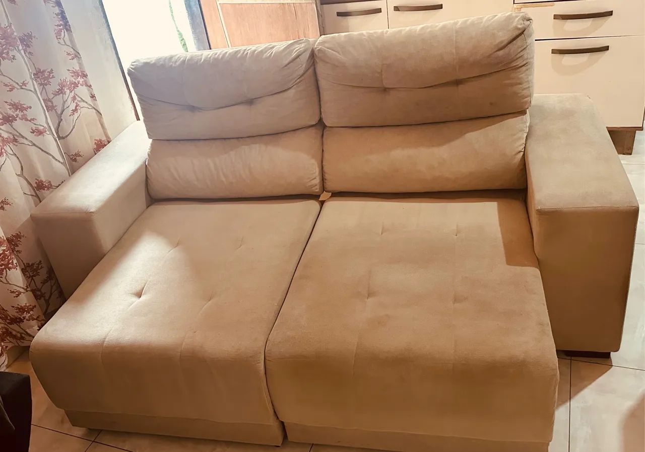 Sofá Retrátil e Reclinável 2 m/ Poltrona Canoa  - Foto 5