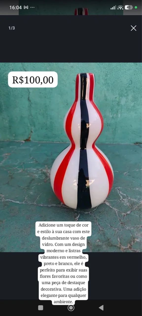 Vaso decoração 