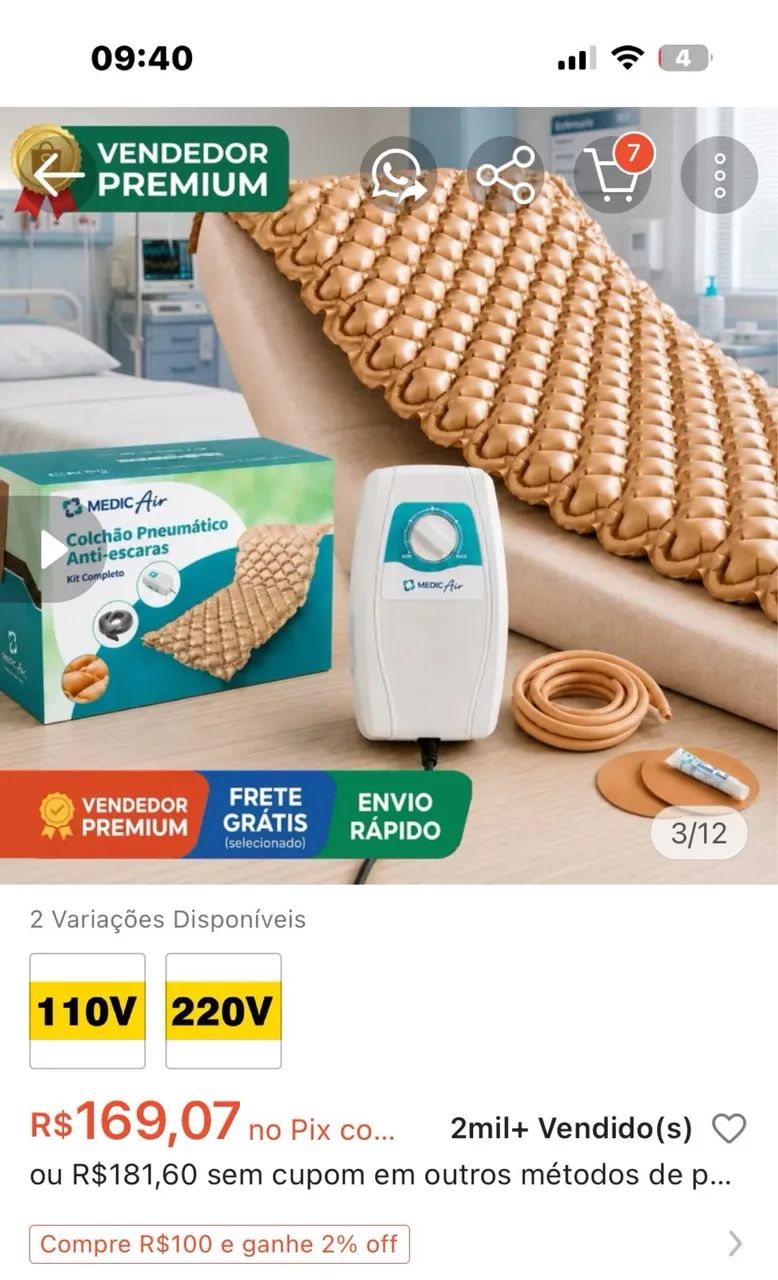 Colchão de ar pneumático inflável  - Foto 4