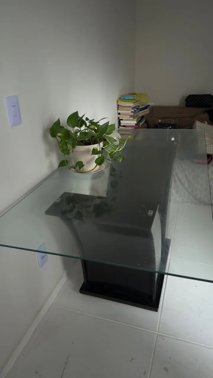 mesa de vidro 6 cadeiras 