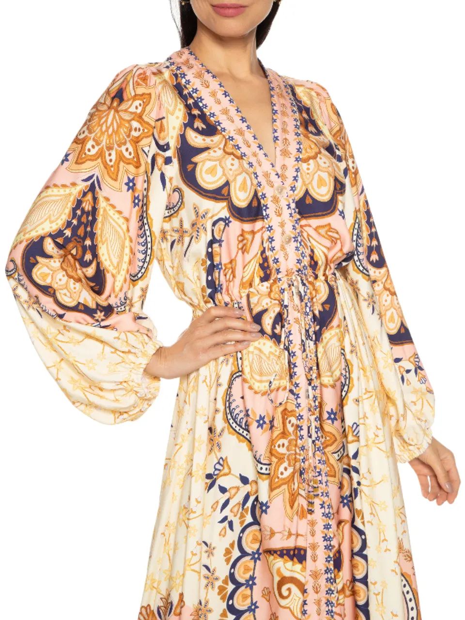 vestido farm maxi kimono estampado  - Foto 3