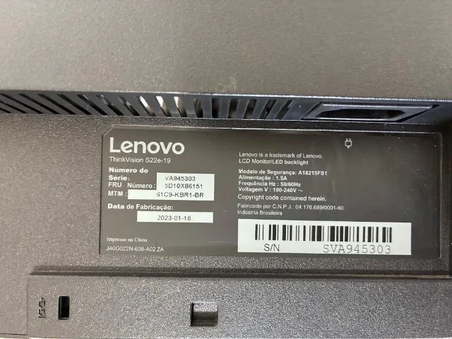 Monitor Lenovo 21,5 Polegadas + Braço Articulado - Foto 3
