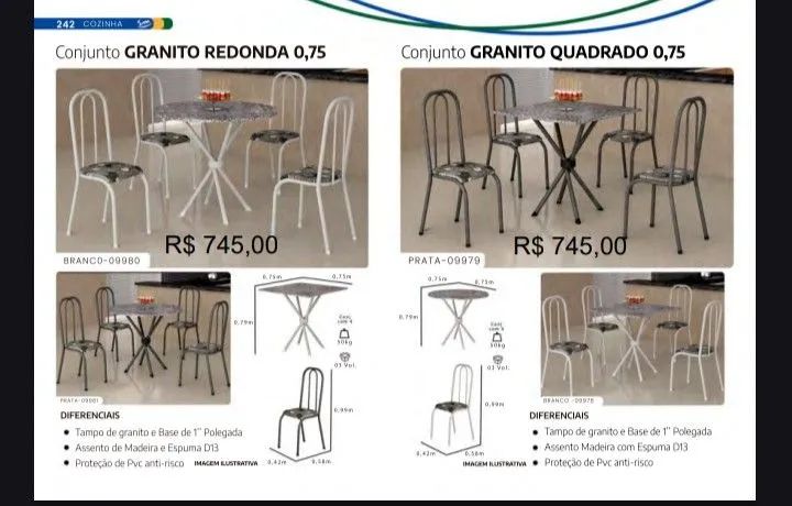 Mesa com cadeiras na promoção ?