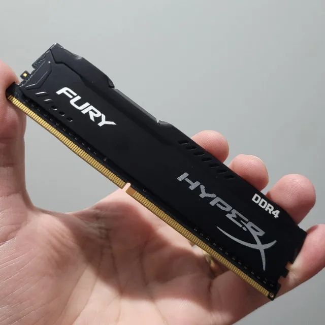 Memória Ram 16GB DDR4 2400MHz 1.2V Kingston HyperX Fury Preta HX424C15FB2/8 ( 2 x 8GB ) - Foto 3