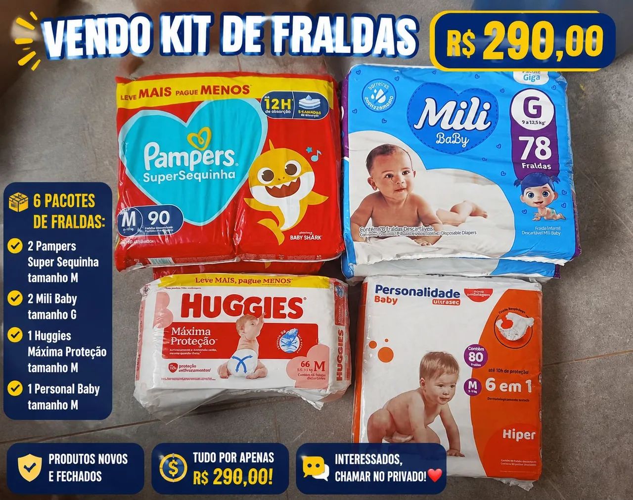 Vendo fraldas