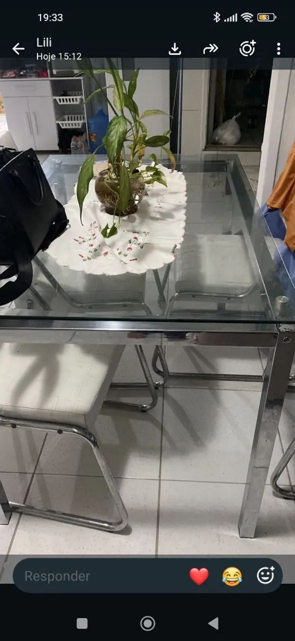Vendo mesa de vidro com caldeiras em aço inox - Foto 2