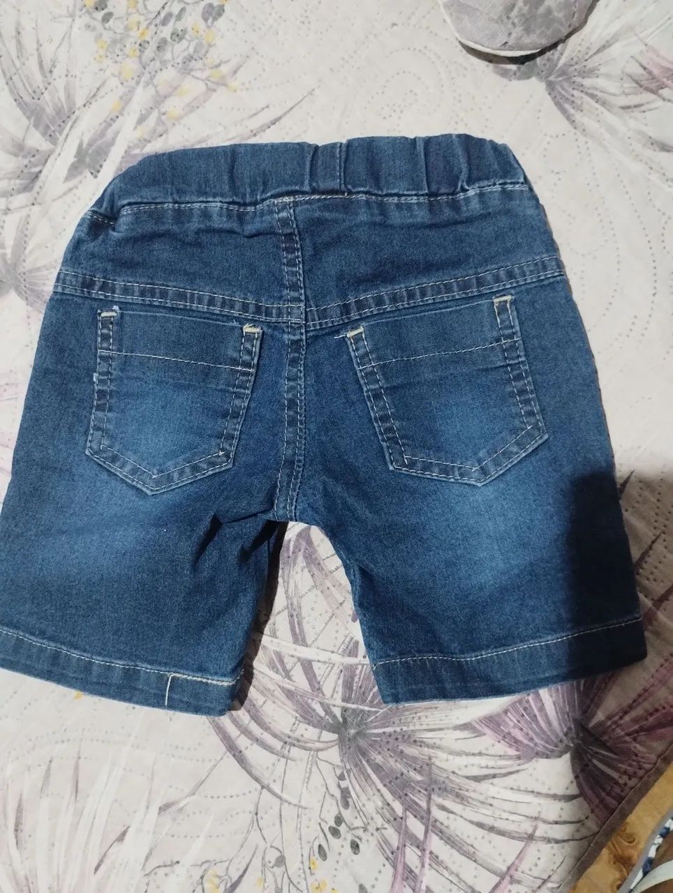 bermuda jeans bebê 