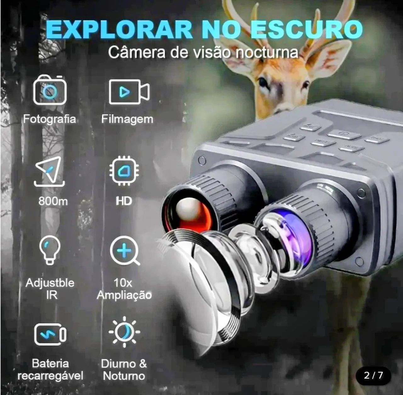 Binóculo visão noturna 4k - Foto 4