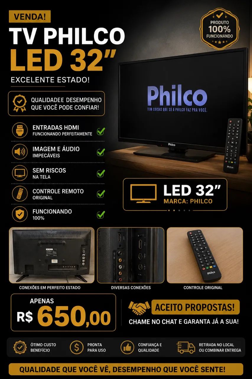 Tv led Philco 32 polegadas 
