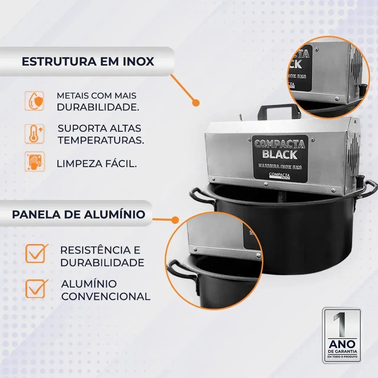 Masseira inox 5kg - Foto 2