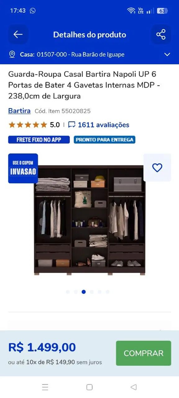 Guarda roupa seminovo - Foto 4