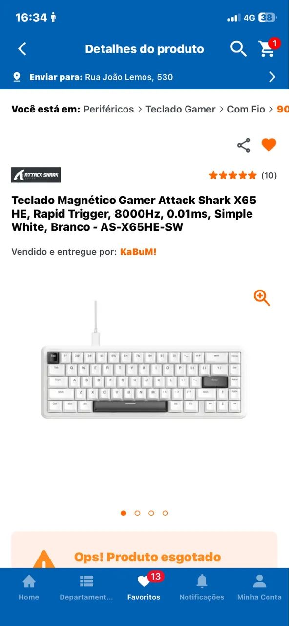 Teclado Magnético Gamer Attack Shark X65 HE, - Foto 2