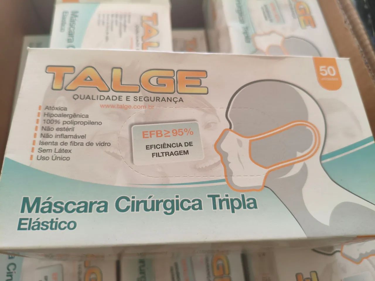 MÁSCARA DESCARTÁVEL TRIPLA - Foto 2