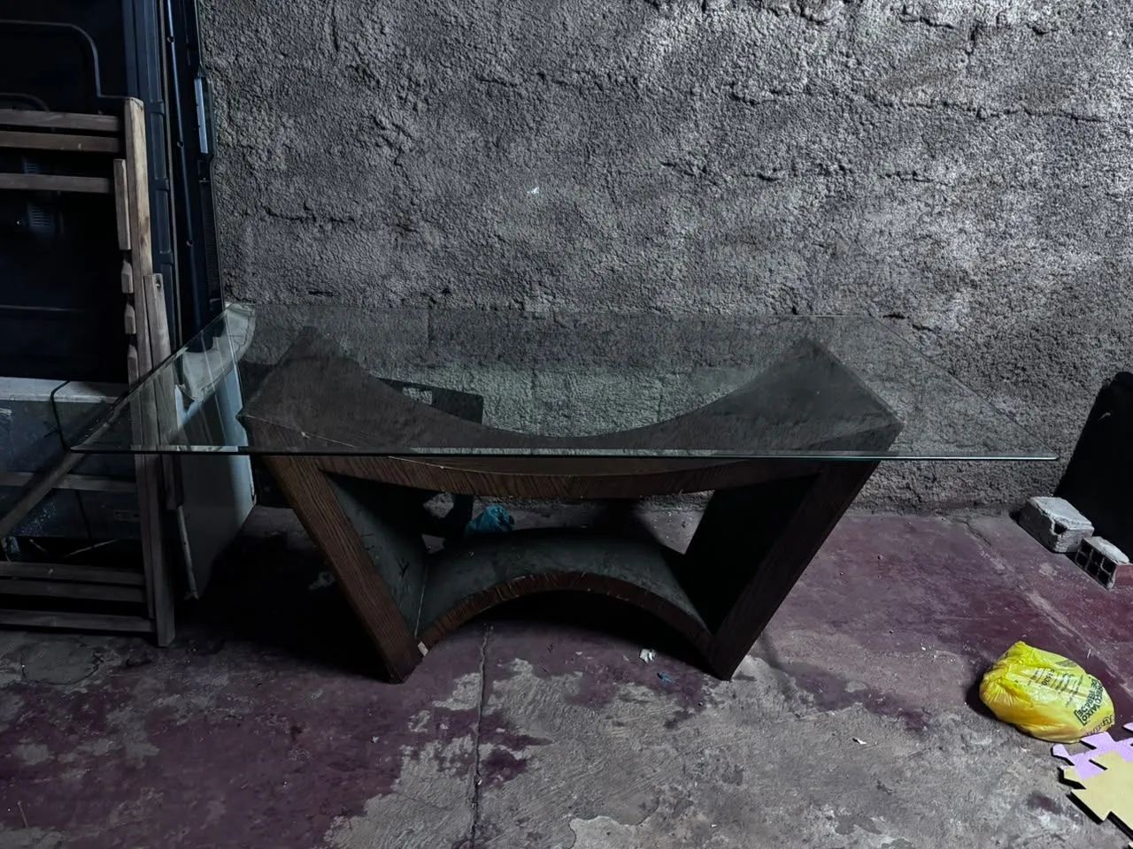Mesa tampo de vidro