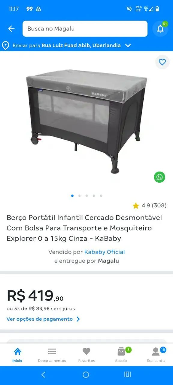 Berço chiqueirinho CTT * - Foto 3