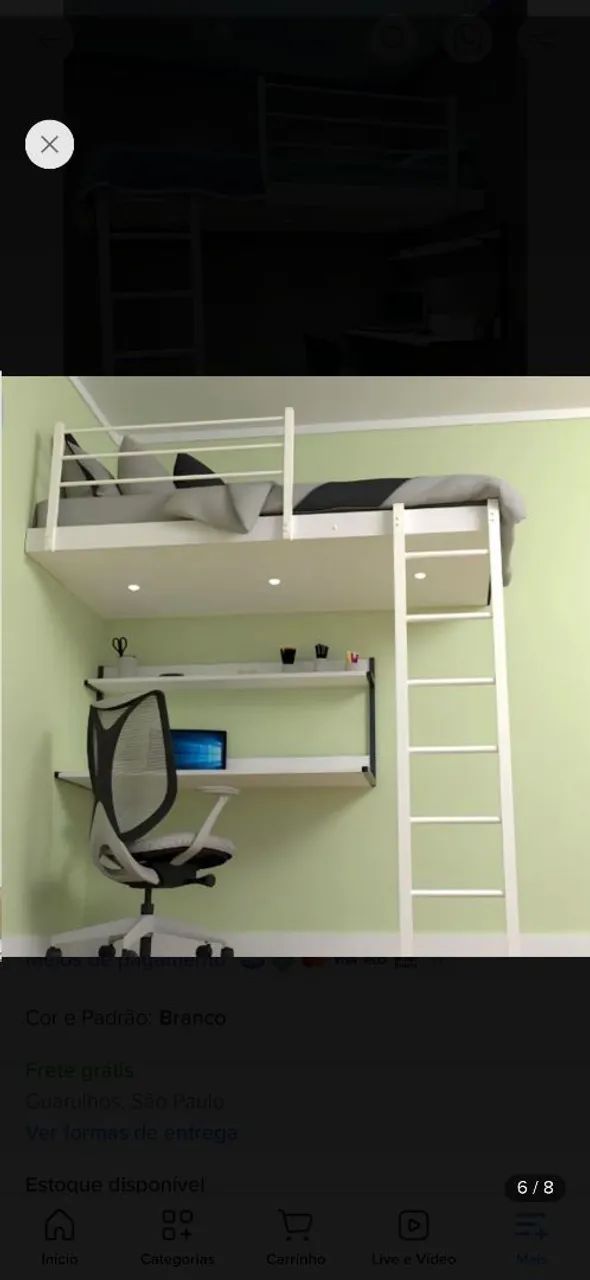 Cama suspensa nova na caixa - Foto 3