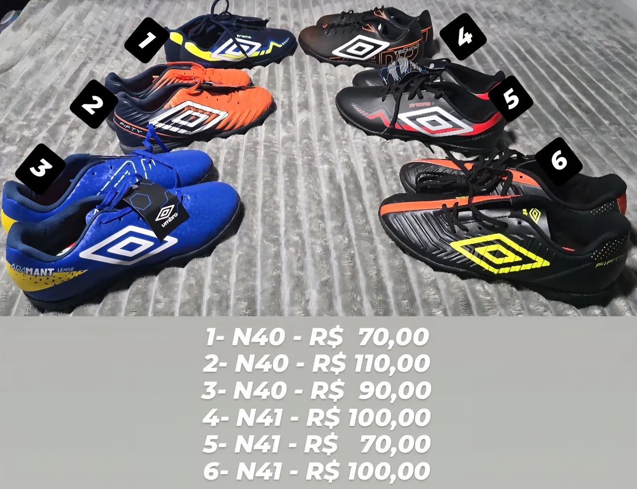 Chuteiras novas originais UMBRO, ÚLTIMAS UNIDADES!