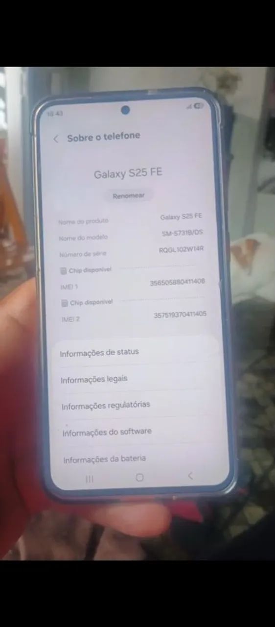 Vendo S25 fé 8 de ram 128gb..