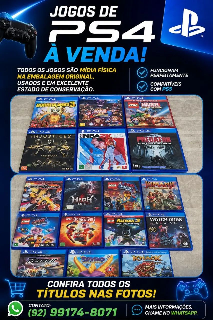 Jogos PS4 compatíveis com PS5, VALOR UNITÁRIO - Foto 4