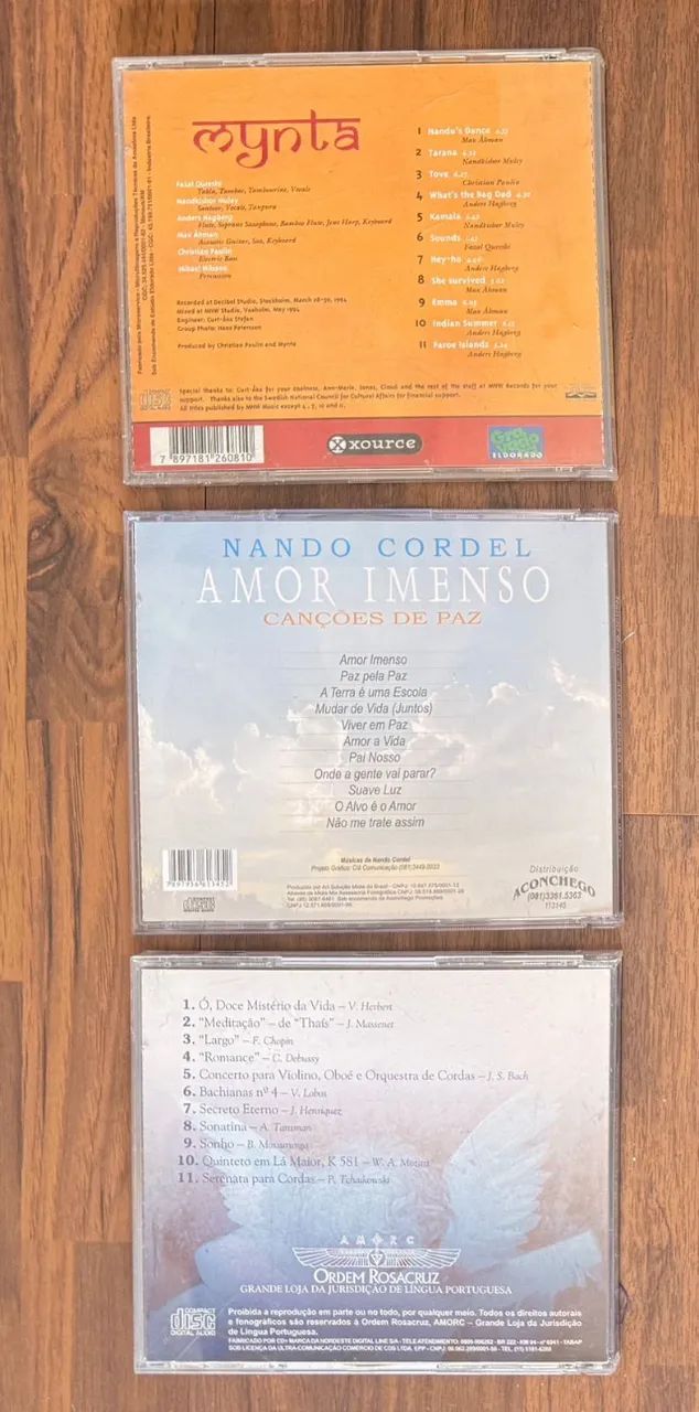 3 CDs: Mynta,  Amor intenso e  Enlevo espiritual - Foto 3