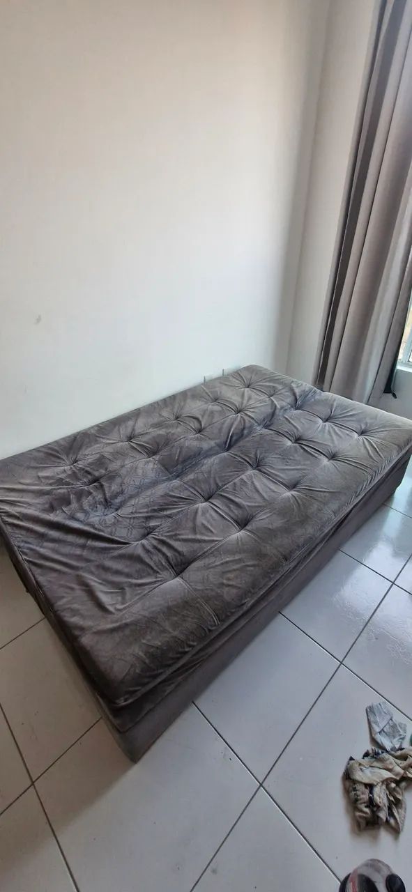 Sofa Cama Reclinável Cinza - Foto 2