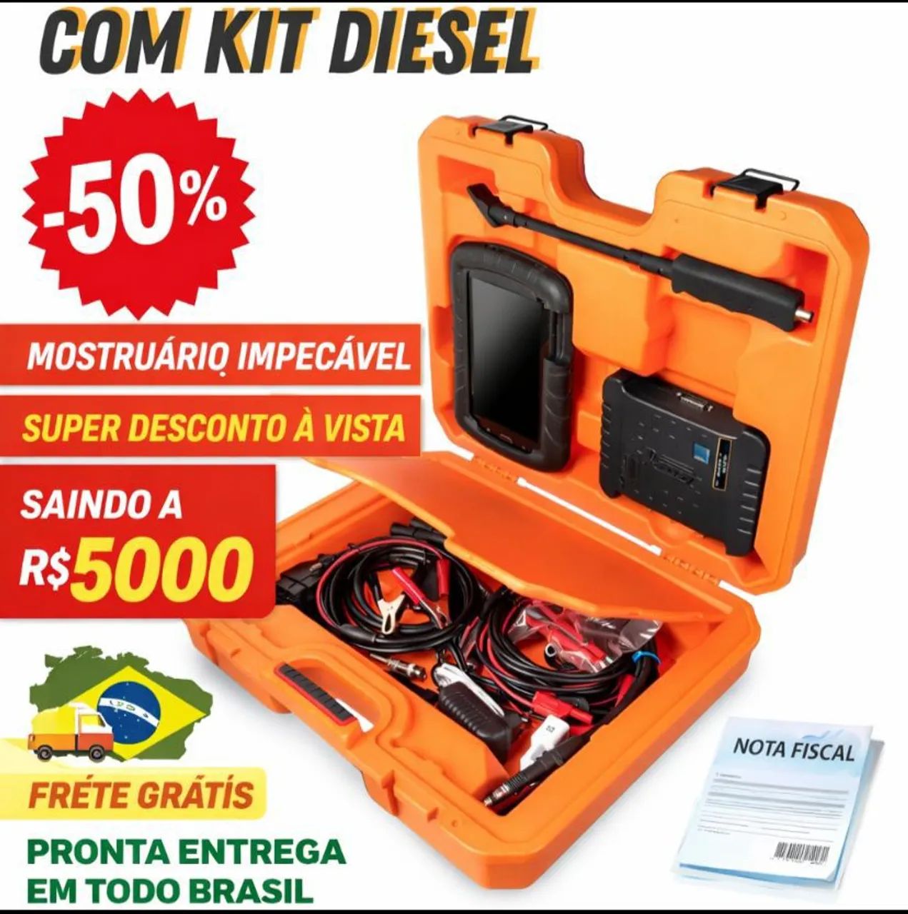 Scanner Raven 3 Scopel pro, MOSTRUÁRIO com osciloscópio e kit diesel, oportunidade única!!