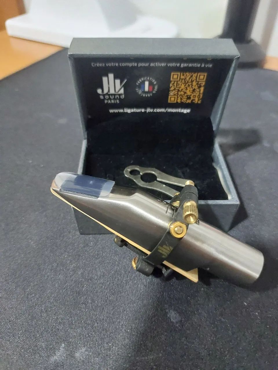 Abraçadeira Sax Alto - Metal - JLV - Made in France - Instrumentos