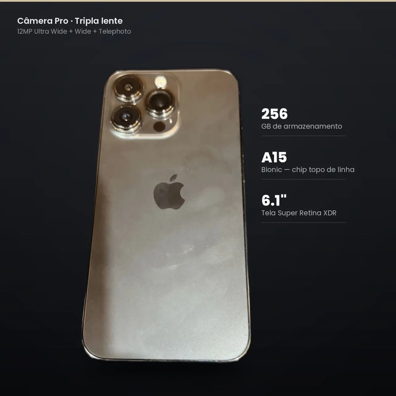 iPhone 13 Pro 256GB - Grafite | Seminovo  - Foto 3
