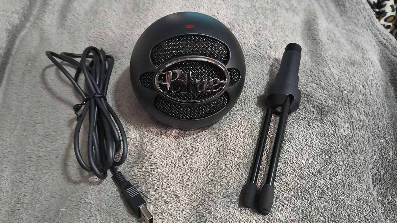 Microfone SnowBall Ice Black Completo na caixa - Foto 3