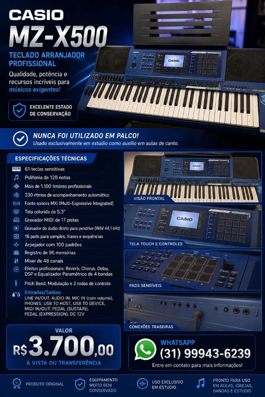 CASIO MZX 500 TOP EXTREMAMENTE CONSERVADO - Foto 4
