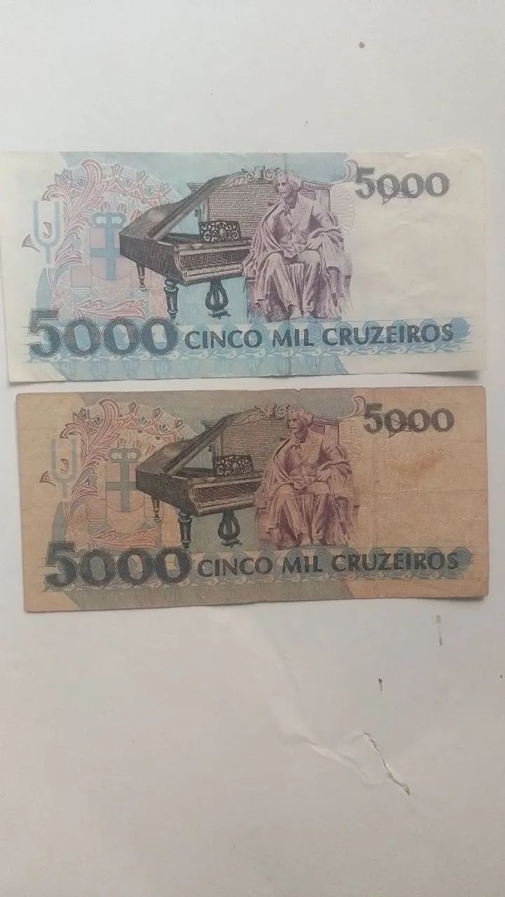 Notas cinco mil cruzeiros Cr$ 5.000,00 - Foto 2