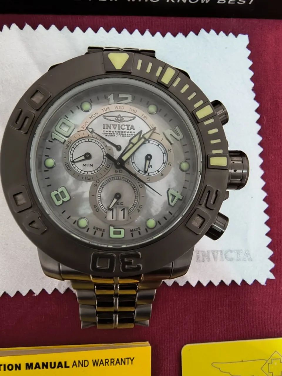 Relógio Invicta Reserve Chronograph Gunmetal - Impecável, Na Caixa Com NF E Certificado - Foto 2