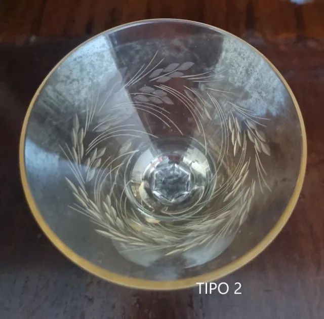 47 taças e copos de cristal âmbar vintage - Foto 2