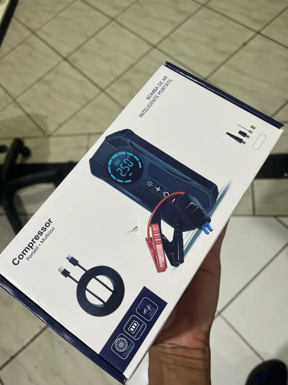 Bomba de ar portátil 