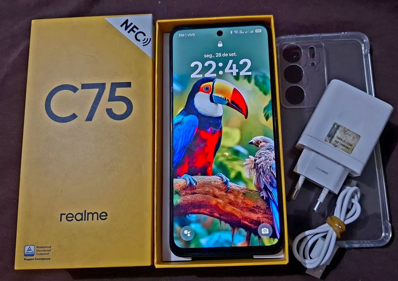 Realme C75//256GB//8 Ram//NFC//Super Bateria//Bruto e Completo!!