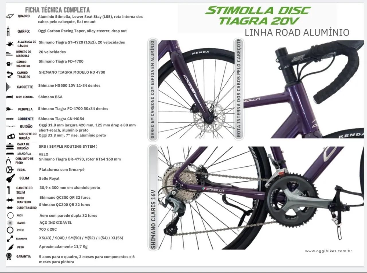 Oggi Stimolla Disc Tiagra 20V - praticamente zero + capacete e óculos - Foto 3