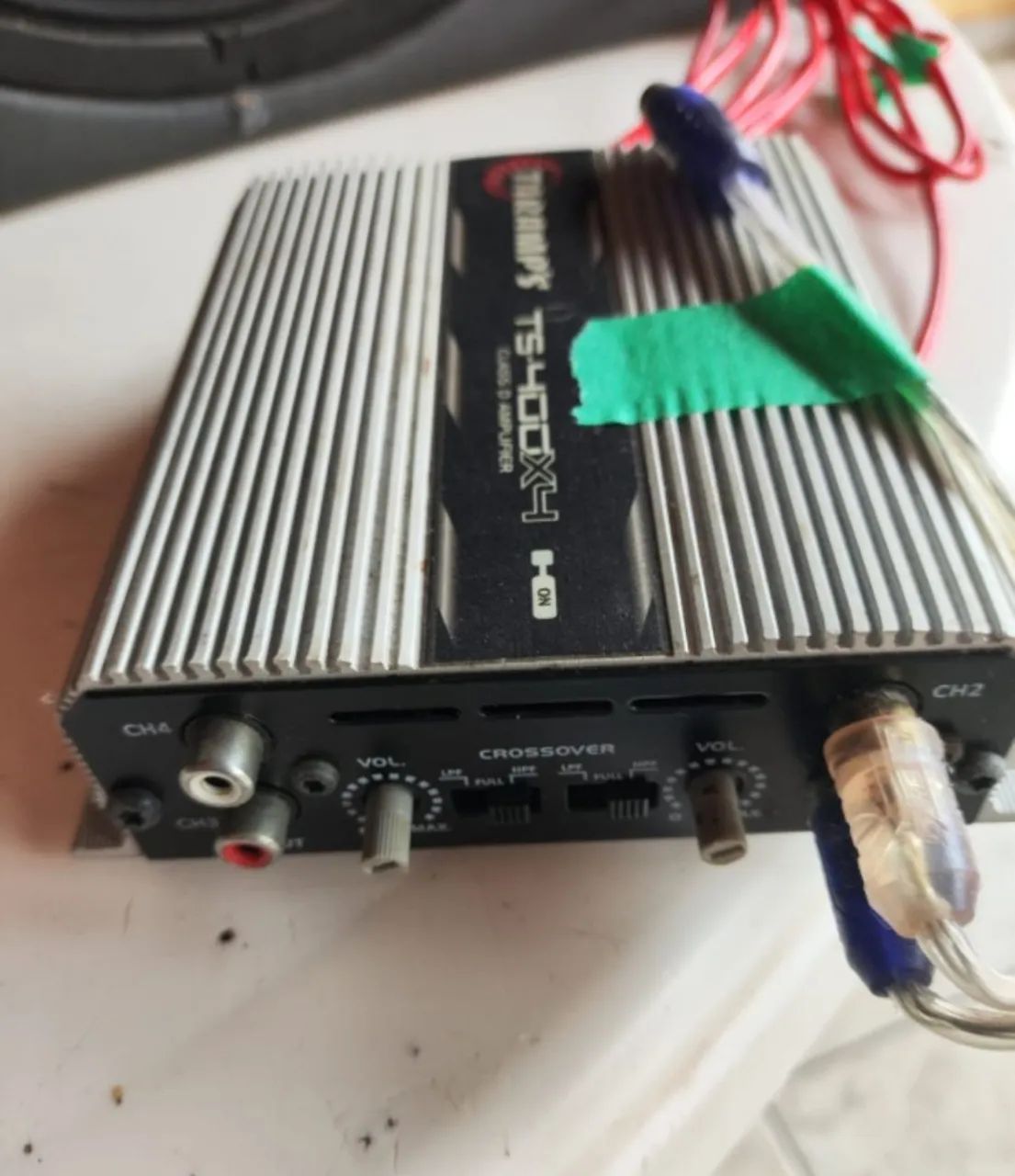 Caixa trio com amplificar e cabos - Foto 4